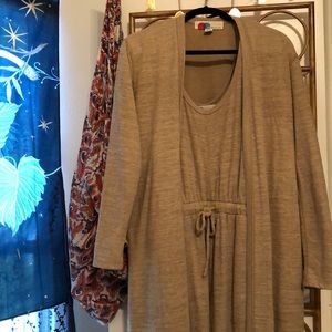 Free People beach bicoastal set in khaki tan XS